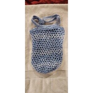 Blue mesh market bag